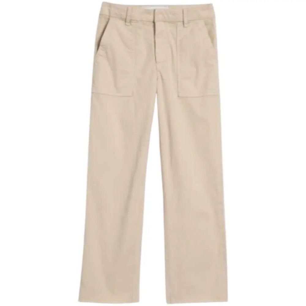 Frank & Eileen Blackstone Utility Cropped Twill Pants in Khaki Size 4